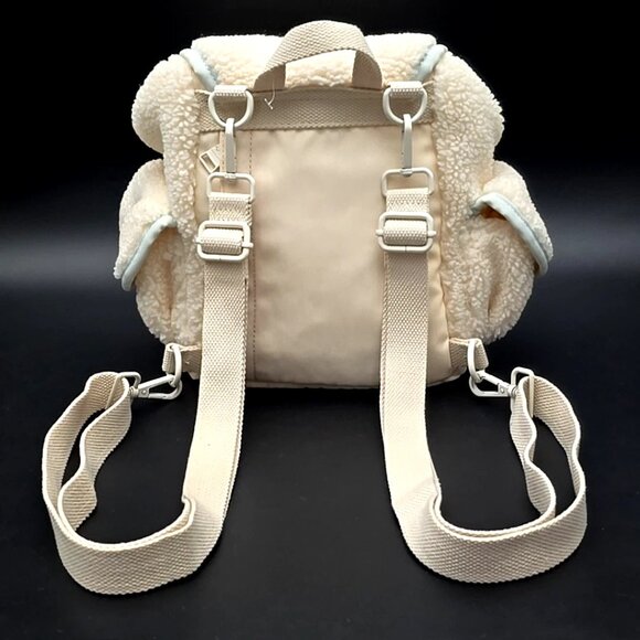 Doughnut Lighthouse Fluffy Series Backpack/Crossbody Bag Ivory